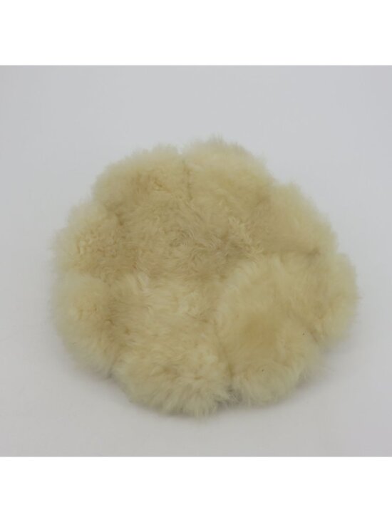 VTG Saks Fifth Avenue Tuscan Cream Lamb Shearling Fur Newsboy Hat Cap Italy Chic main image 10
